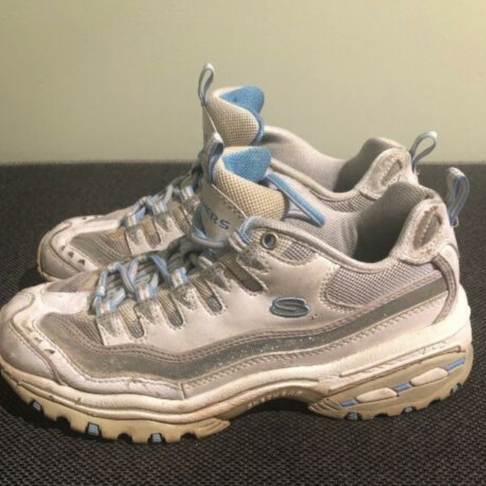 Skechers Sport Womens White Blue SN1950 9.5 size